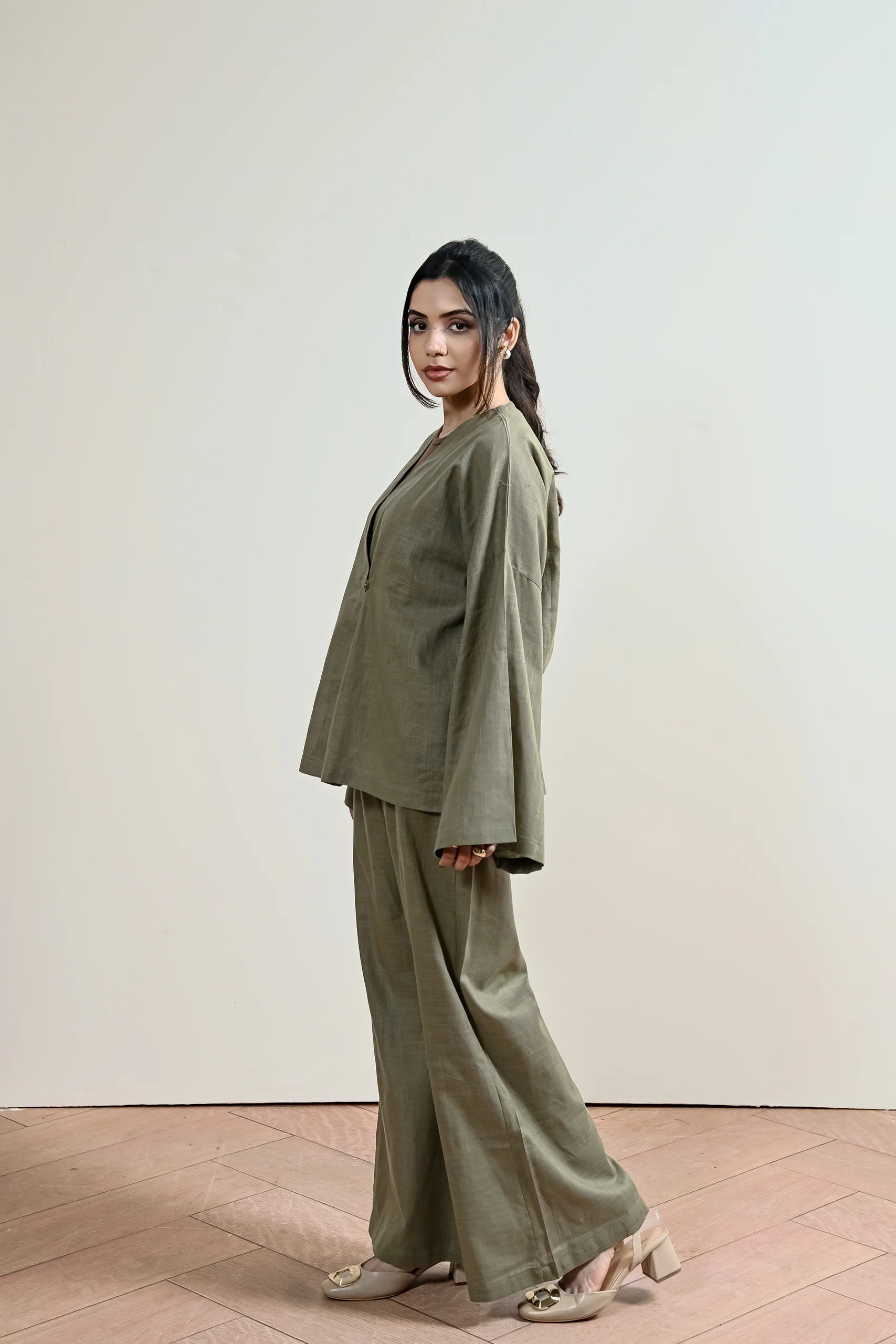 Verona Overlap Linen Shirt (WCS-02) - Image 3