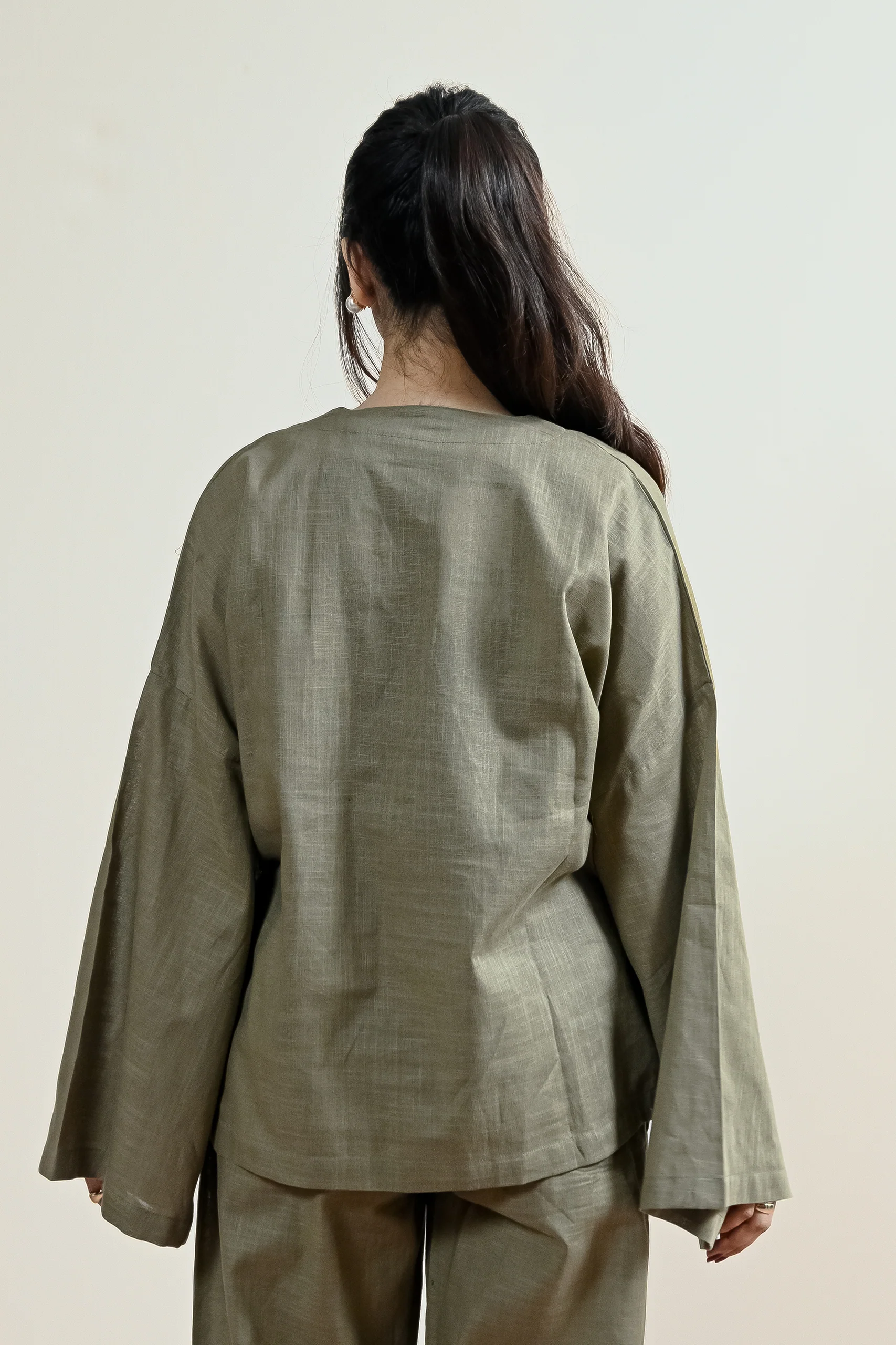 Verona Overlap Linen Shirt (WCS-02) - Image 7