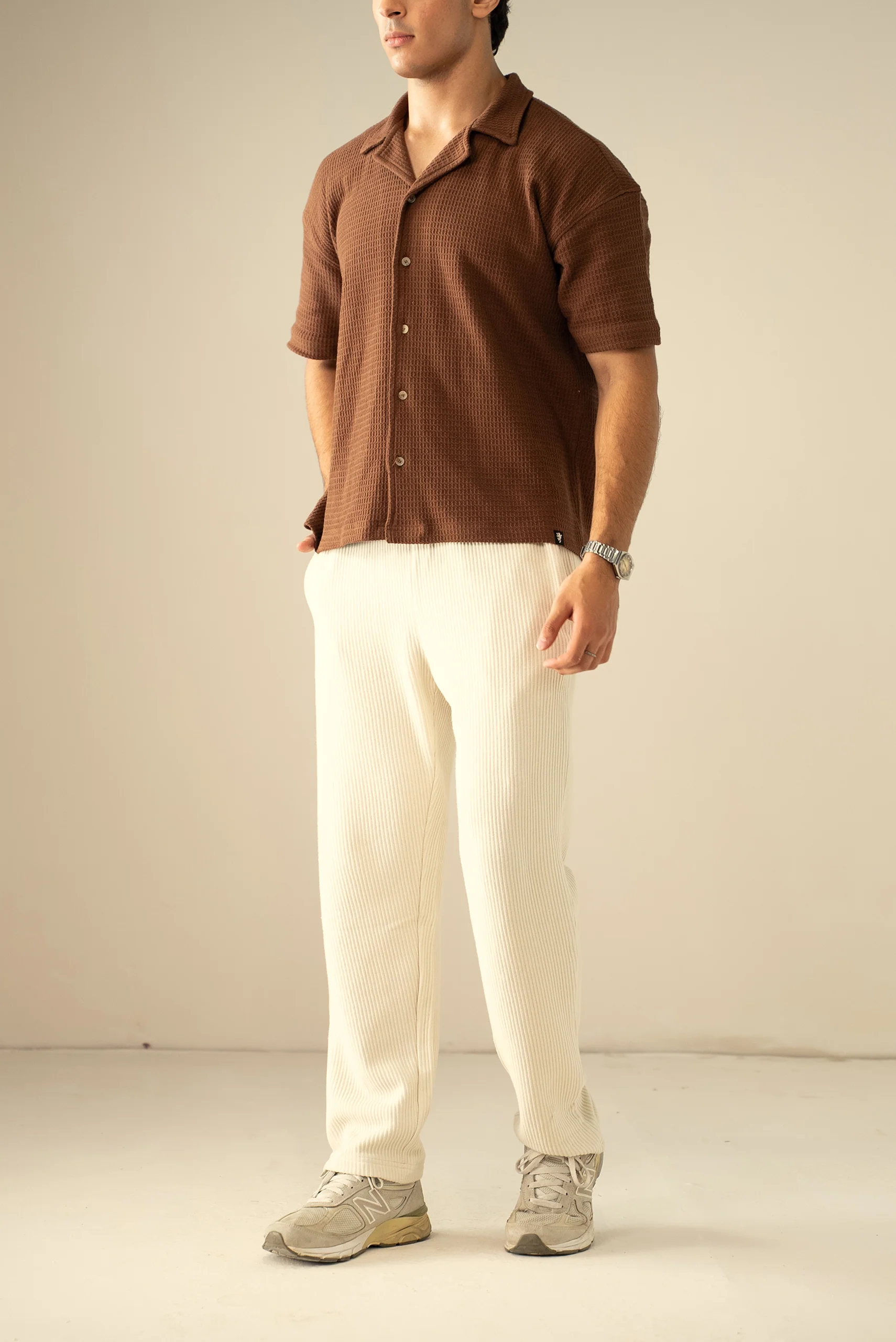 Waffle Knit Cuban Shirt (MBD-01) - Image 7