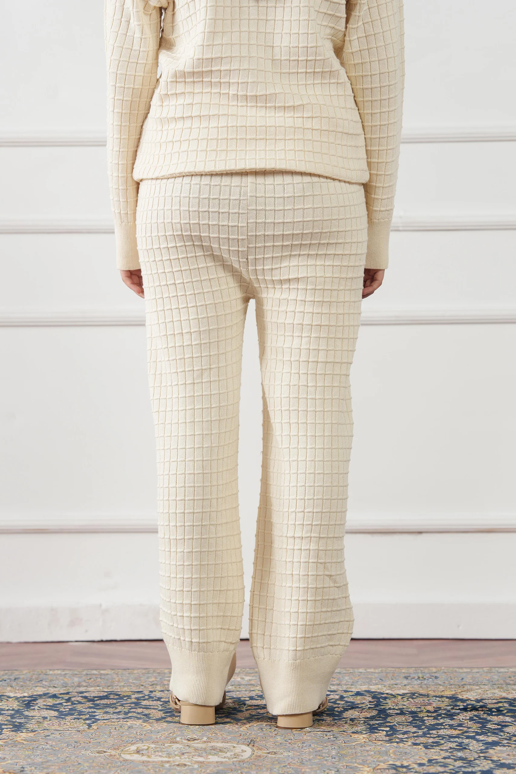 Waffle Knit Straight Trouser (WKT-03) - Image 4