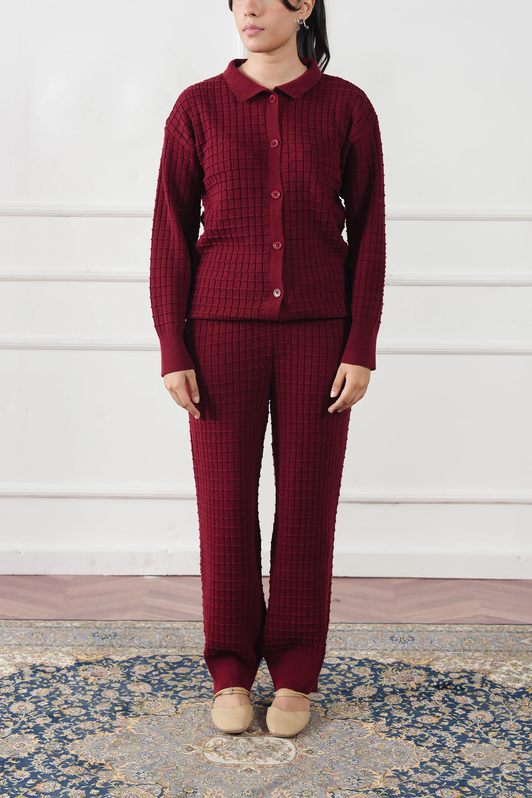 Waffle Knit Straight Trouser (WKT-04) - Image 4