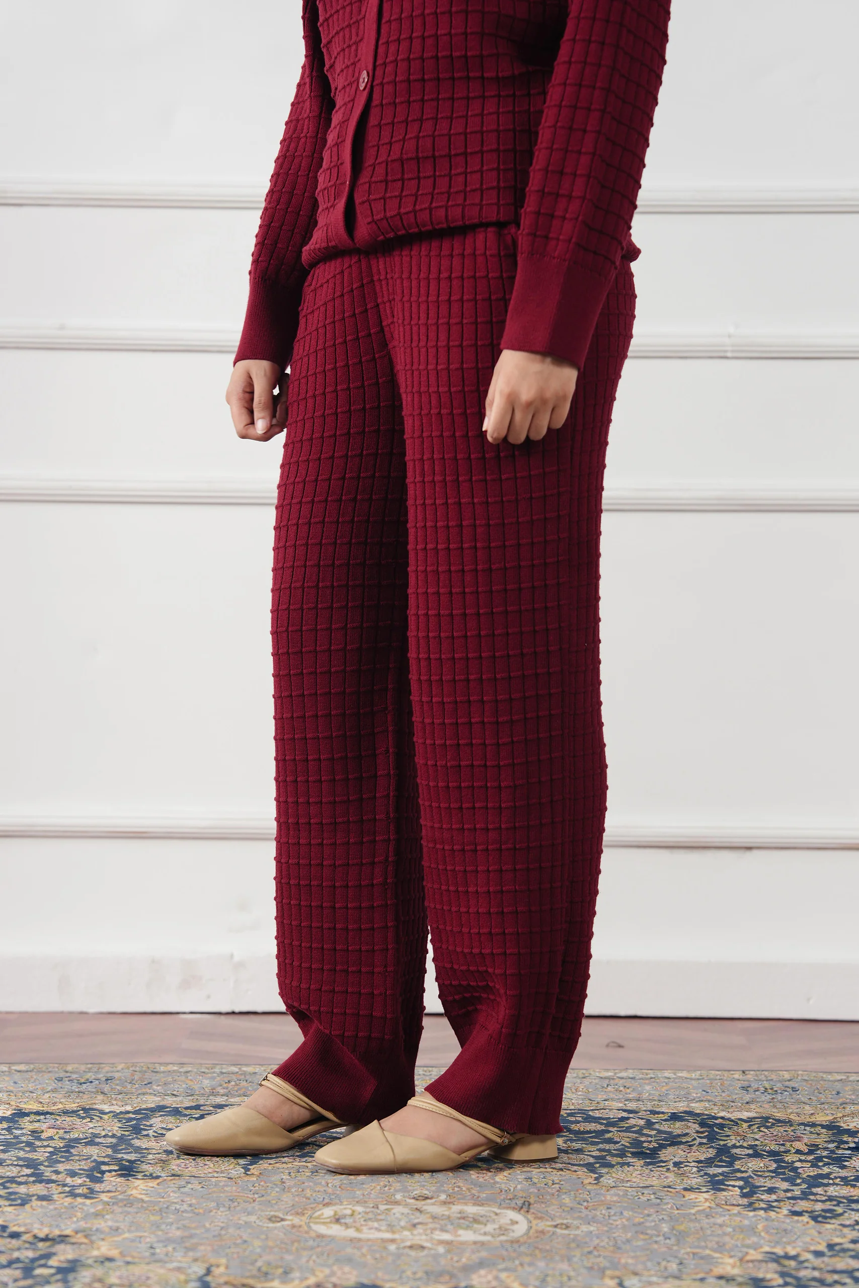 Waffle Knit Straight Trouser (WKT-04) - Image 5