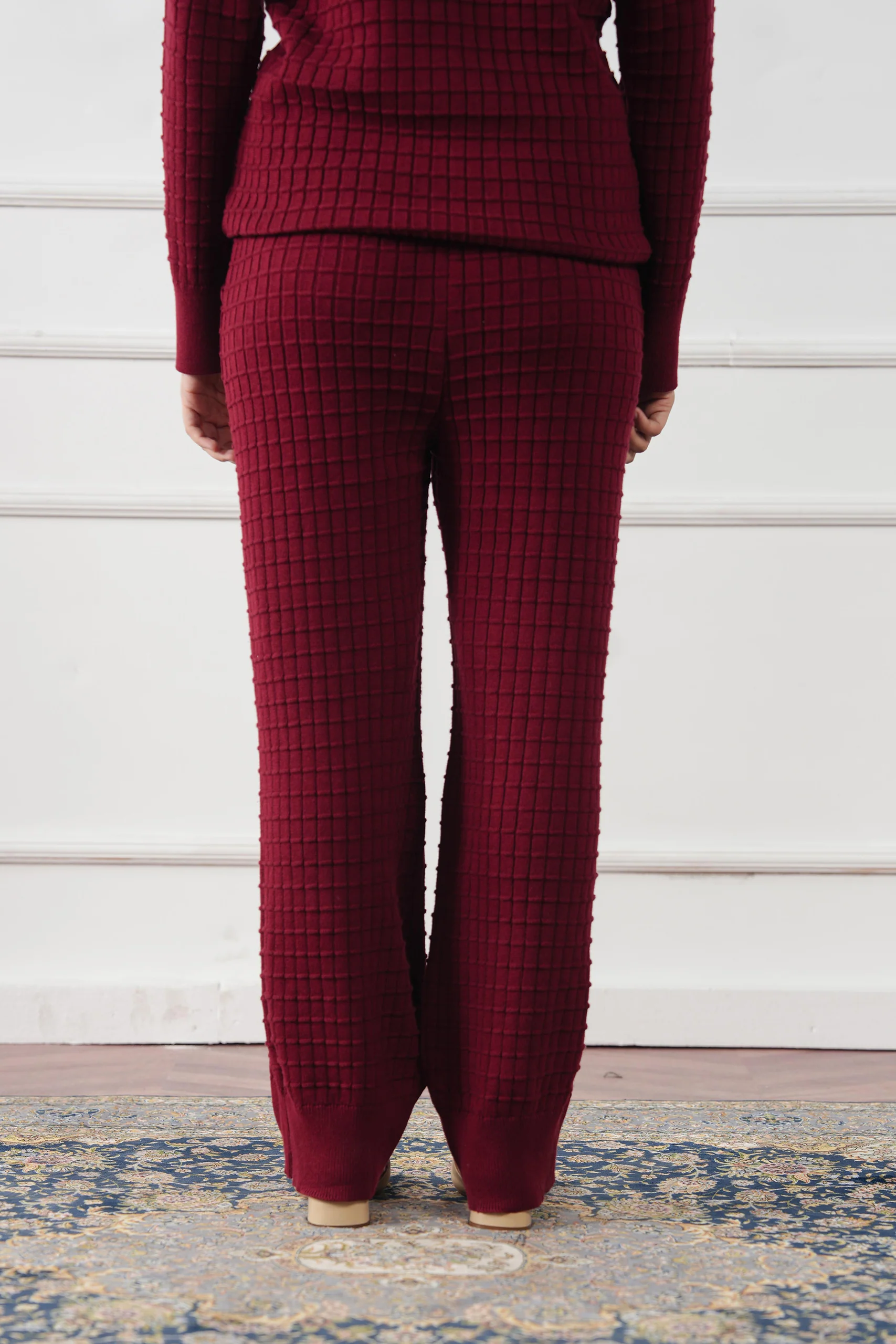 Waffle Knit Straight Trouser (WKT-04) - Image 6