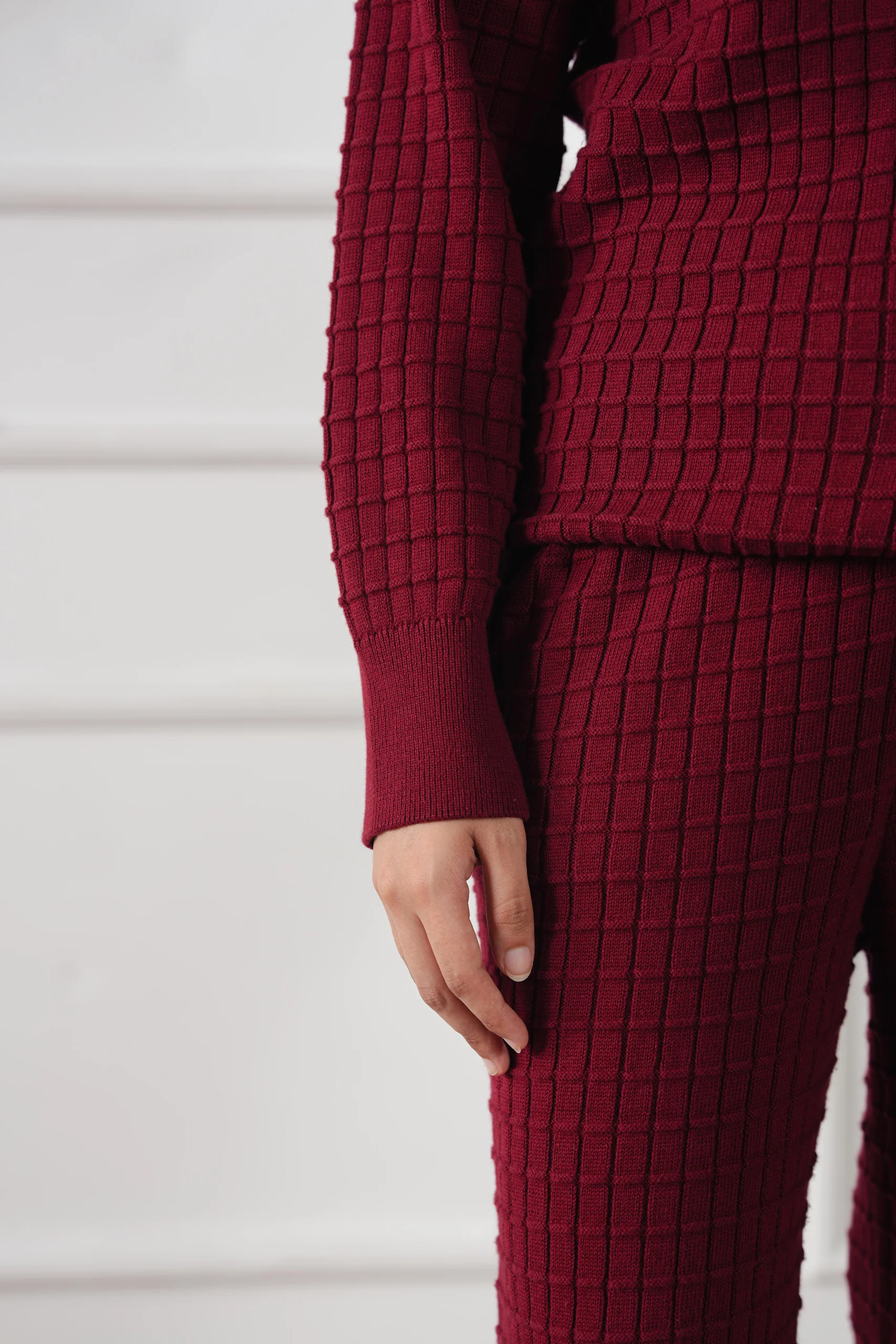 Waffle Knit Straight Trouser (WKT-04) - Image 7