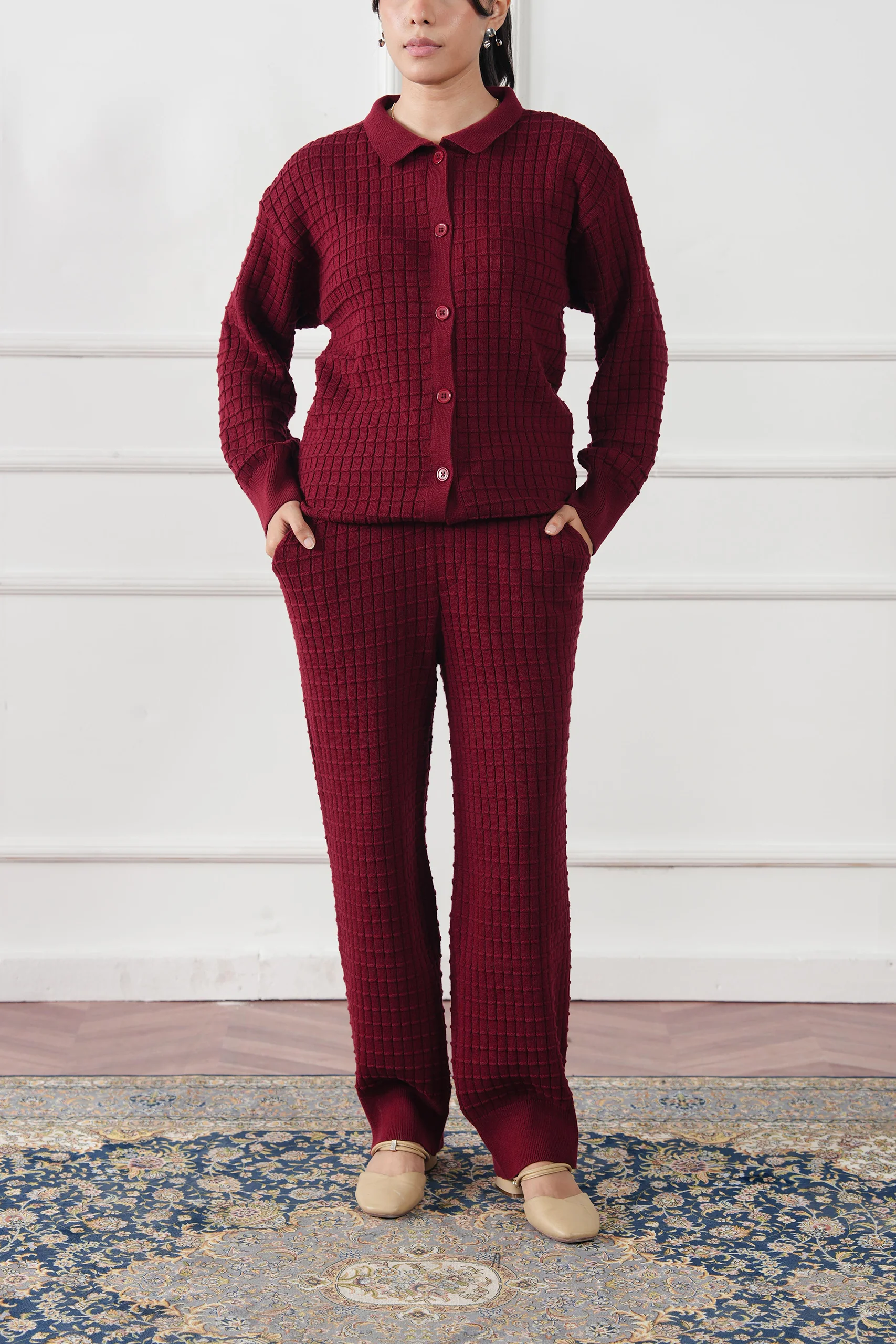 Waffle Knit Straight Trouser (WKT-04) - Image 8