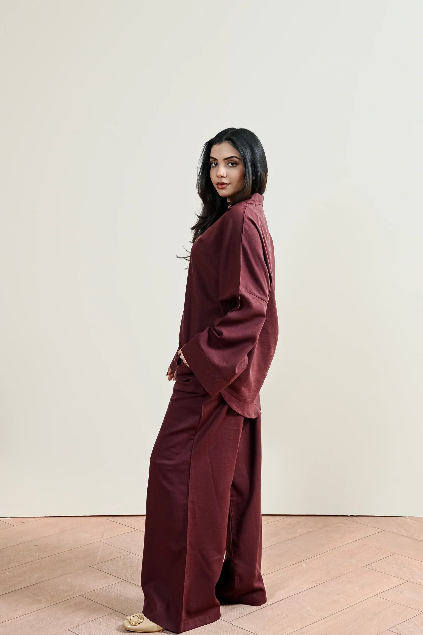 Wide Leg Linen Trouser (WRT-01) - Image 3